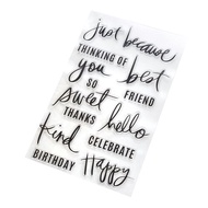 American Crafts Heidi Swapp Minc Clear Stamps 14/Pkg - SENTIMENTS