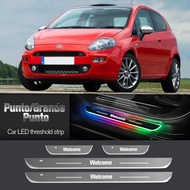 Car Door Sill Light For Fiat Punto Grande Punto 1994-2016 2010 2013 Customized Logo LED Welcome Thre
