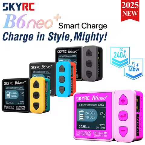 SKYRC B6neo+ Smart Charger High Power DC240W PD126W Multilanguage Balance Charger New B6neo Plugs