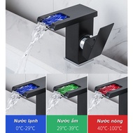 Bộ Vòi Lavabo Đổi Màu Latrava Black LED - Best Seller Tony
