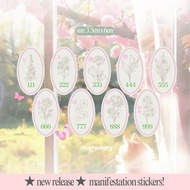 Angel Number, Manifestation stickers by shophyuberry | 111, 222, 333, lucky girl manifestations