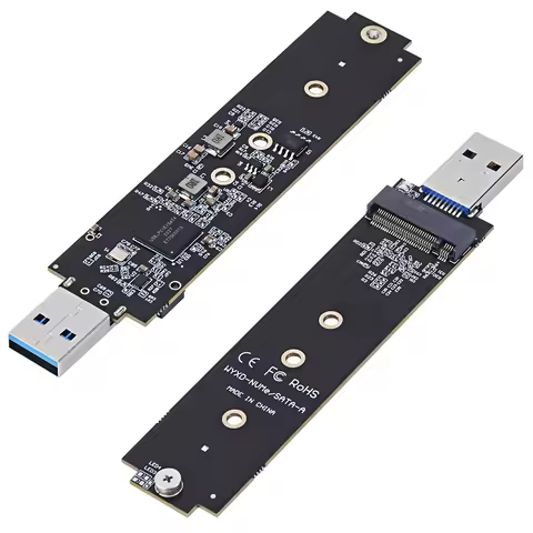 NVME To USB Adapter 10Gbps M.2 NVME USB 3.1 Adapter Max 2TB Dual Protocol NVMe SATA M2 SSD Board for