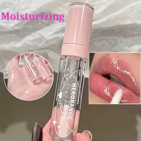 Herorange Crystal Clear Lip Oil Long-Lasting Moisturizing Lightens Lip Lines Prevents Flaking Must-H