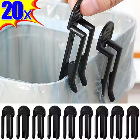 2/20pcs Garbage Bin Clip Plastic Useful Waste Can Trash Bag Clamp Bin Bag Holder Rubbish Clip for Ho
