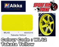 [AIKKA Sport Rim Paint WL42 Takata Yellow] Sport Rim Touch Up/ Respray Paint Cat Bancuh Rim| Cat Spr