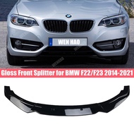 PP Front Bumper Splitter Lip for BMW F22 F23 218d 218i 220d 220i 225d 228i Body Kit Spoiler ABS Diff