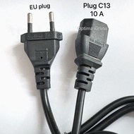 EU 2-pin Flat to C13 Monitor Power Cord Adapter Cable 2x0.5mm max 250V 2.5A 10A