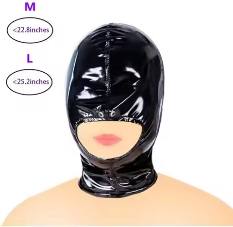 Latex Mask Rubber SM Fetish Bondage Mask Role Play Mask Adult Couple Flirting Tool BDSM Lover Cospla