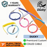 Flexi Tech DUCKY Premicord Custom Coiled USB Cable For Keyboard