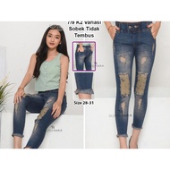 Ripped Jeans 7/9 Elastic Waist Super Tara.New Model