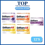 Difflam AB Sore Throat Lozenges 12'S (Blackcurrant / Orange / Lemon/ Honey Lemon/ Hextra)