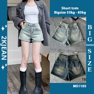 Women's plain A-line jean shorts big size from 55kg to 85kg high fashion 2Kjeans MS1105