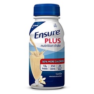 [USA]_Ensure Plus Nutrition Shake with 13 grams of protein, Meal Replacement Shakes, Vanilla, 8 fl o