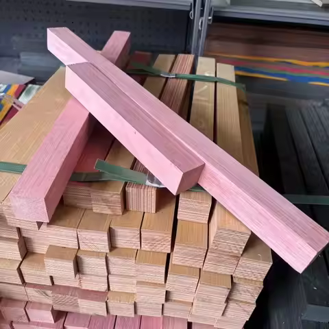 80x3.5x3.5cm Sakura Pink Oak Wood Bars High Density Engineered Wood Blanks Handmade DIY Knife Handle