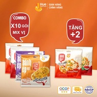 [COMBO MIX 4 FLAVORS] Hue Pressed Cake with BBQ flavor, shrimp, chicken, fish weight 40g - Delicious
