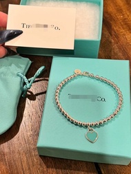 【全新未拆封】Tiffany & Co.蒂芙尼藍色愛心串珠手鍊