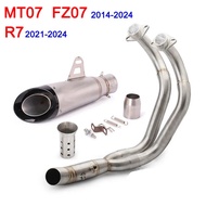 MT-07 FZ-07 Motorcycle Exhaust Full System SC Muffler Slip on Exhaust For Yamaha MT07 FZ07 2014-2021