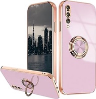 Wousunly Compatible with Huawei P20 Pro Case Ring Holder Magnet Green, Huawei P20 Pro Phone Case Silicone Shockproof Plate Luxury Slim Cover (Purple)