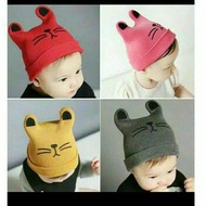 Children's hat with cat character, baby hat, ear cat/, cat hat