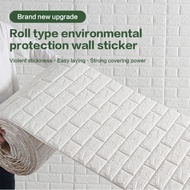 SUPER LONG 20M 70x100cm/70*500cm Siamese roll 3D wallpaper 3D Wall Sticker Self-Adhesive Brick Decor