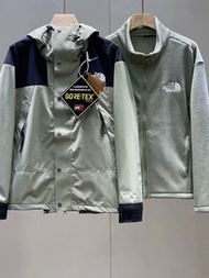外國預訂3色選The North Face Gore-Tex防水拼色風褸外套沖鋒衣 可拆卸毛絨內膽三合一