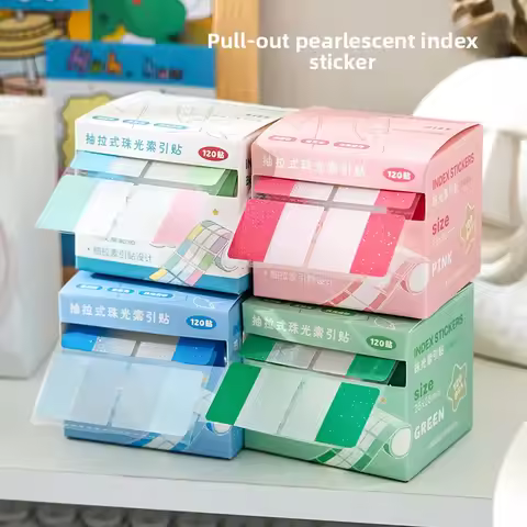 Pull-out Pearlescent Index Sticky Label Sticker Student Office Classification Label Sticker Message