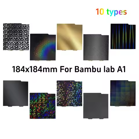 For A1 Mini Bambu Build Plate PEO Magnetic PET Carbon Plate Bed Double Side PEY PEI Steel Sheet for 