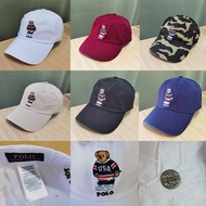 (On Stock)Polo Embroidery USA Field Hockey Teddy Bear Vintage Men's Hat Baseball Cap RL Unisex Wear Vintage Baseball Cap Rare Hat