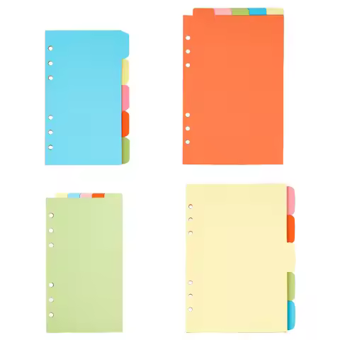 A4 A5 B5 A6 A7 Color Index Page Classification Page Loose-leaf Book Separator Sheet Handbook Separat