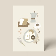 Morning Scents Illustration A6 Postcard