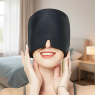 Migraine Relief Gel Ice Cap - Cold Therapy Gel Pack for Head and Facial Comfort with Hot Compress Ba