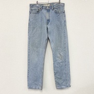 Levi's 505 牛仔褲，拉鍊門襟，靛藍色，W33 碼，古著。
