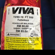 Viva 70-90-16 tayar tubeless