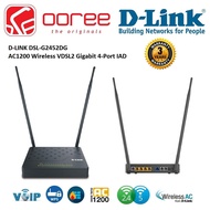 D-LINK DSL-G2452DG VDSL2 / ADSL2+ N300 DUAL BAND WIRELESS AC1200 4 PORT GIGABIT MODEM ROUTER WITH VO