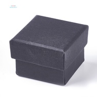 20pc Kraft Cotton Filled Cardboard Paper Jewelry Gift Boxes Ring Box Square Black 4.5x4.5x3cm