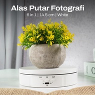 Photography Rotating Display Stand Turntable 6in1 14.5cm - QM1047 - White is very versatile