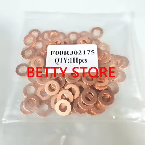 100pcs,F00RJ02175 injector copper washer F00R J02 175 copper shim F 00R J02 175 size 7.1 * 15 * 1.5 