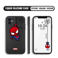 JinsouweสำหรับApple IPhone 11 กันกระแทกการ์ตูนอเวนเจอร์สสไปเดอร์แมนSpider Man Square HPโทรศัพท์มือถือปลอกiPhone11 I11 Soft EDGEซิลิโคนเลนส์เคสป้องกันโทรศัพท์มือถือกรณี