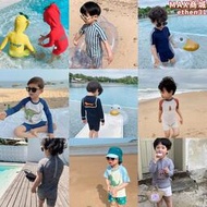 【】男童泳衣兒童兩件式連身遊泳衣褲寶寶洋派小男孩夏季
