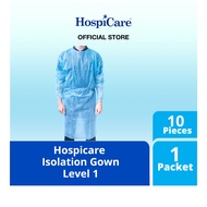 Hospicare Isolation Gown 30gsm (Level 1) x 10 Pieces