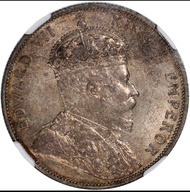 1905愛德華七世半圓NGCMS62靚包槳