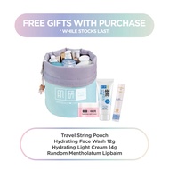 [GWP] 4 pcs - Hada Labo Light Cream 14g + Face Wash 12g + Mentholatum Lipbalm + Pouch [Not For Sale]