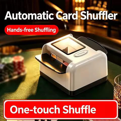 Automatic Card Shuffler 2 Decks Playing Cards Shuffleing Machine Type-C Rechargeable Low Noise Elect