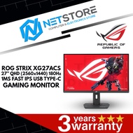 ASUS ROG STRIX XG27ACS 27” QHD (2560x1440) 180Hz 1MS FAST IPS USB TYPE-C GAMING MONITOR