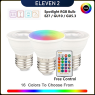 ELEVEN 2 Dimmable RGB GU10 / GU5.3 Light Bulb – Color-Changing Magic RGB LED Spotlight 5W with IR Re