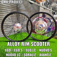 ALLOY RIM SET SCOOTER 1.40 X17 EGO/EGO S/NUOVO S/EGO LC/NOUVO LC/AVANTIZ/SOLARIZ (SIAP SENTAR & BUSH