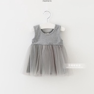 IU Newborn Baby Girl Sleeveless Princess Dress Lace Casual Kids Mesh Dresses BARBIE