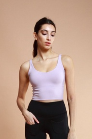 asana 經典扭結V領短背心@Breathm-晨曦粉