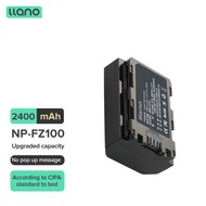 LLANO แบตเตอรี่กล้อง Sony NP-FZ100 Camera Battery 2400mAh for A9 A7R3 ILCE-9 A7r4 A7r3 A7m3 A6600 A7