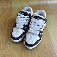 Louis vuitton路易威登 lv trainer 黑白老花牛仔 35.5
